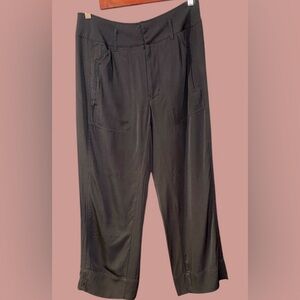 Women’s A Y‎ R Black Silk Trousers Size 4